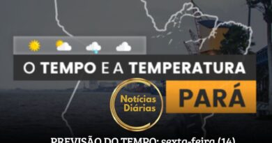 Nesta sexta-feira (14), o dia começa com pancadas de chuva no Baixo Amazonas, Marajó e Metropolitana de Belém. 