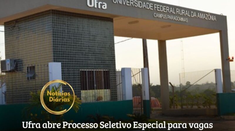 O estudante que não conseguiu garantir uma vaga na Ufra (Universidade Federal Rural da Amazônia) terá mais uma chance, pois a universidade irá abrir um Processo Seletivo Especial para vagas remanescentes (PSE/VR) do Sistema de Seleção Unificado (Sisu) e do Processo Seletivo Próprio (Prosel Ufra). As inscrições são gratuitas e iniciam na próxima quinta-feira, 18, e seguem até o dia 29 de julho.