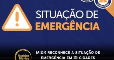 O Ministério da Integração e do Desenvolvimento Regional (MIDR), por meio da Defesa Civil Nacional, reconheceu, nesta terça-feira (17), a situação de emergência em 15 municípios que enfrentam a estiagem