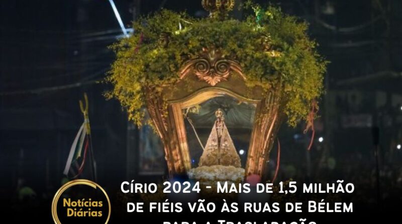 A Trasladação, segunda maior romaria do Círio de Nazaré, atraiu mais de 1,5 milhão de fiéis às ruas de Belém neste sábado, dia 12 de outubro.