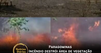 Um incêndio foi registrado na tarde desta terça-feira (22) em uma extensa área de vegetação, localizada às margens da Rodovia PA-125, em Paragominas