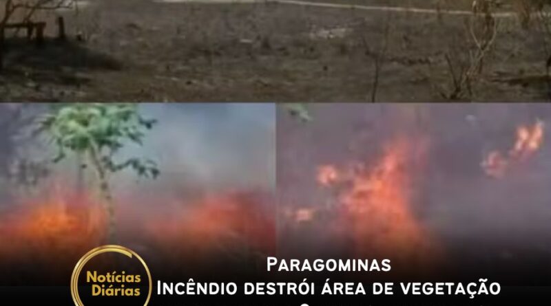 Um incêndio foi registrado na tarde desta terça-feira (22) em uma extensa área de vegetação, localizada às margens da Rodovia PA-125, em Paragominas