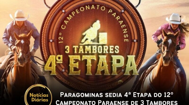 Paragominas recebe, entre os dias 24 e 27 de outubro de 2024, a 4ª etapa do 12º Campeonato Paraense de 3 Tambores. O evento acontece no Parque de Exposições Amílcar Tocantins e oferece R$ 100 mil em prêmios.