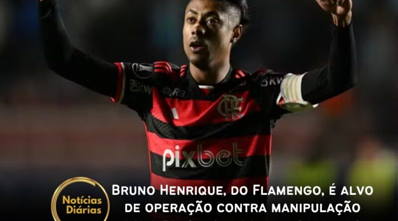 O jogador Bruno Henrique, atacante do Flamengo, é alvo nesta terça-feira da Operação Spot-fixing, deflagrada pela Polícia Federal (PF) e pelo Ministério Público do Distrito Federal (MPDF).