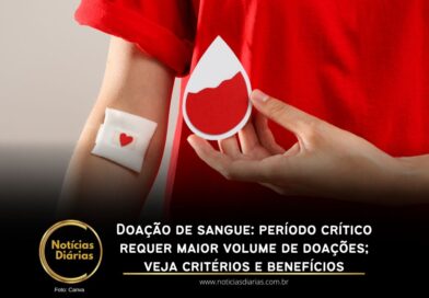 Doação de sangue: período crítico requer maior volume de doações; veja critérios e benefícios