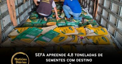 operação da SEFA (Secretaria da Fazenda) interceptou, no dia 25, uma carga de 4,8 toneladas de sementes híbridas de milho e sorgo em Dom Eliseu, no Pará. Apesar de as notas fiscais indicarem Paragominas como destino final