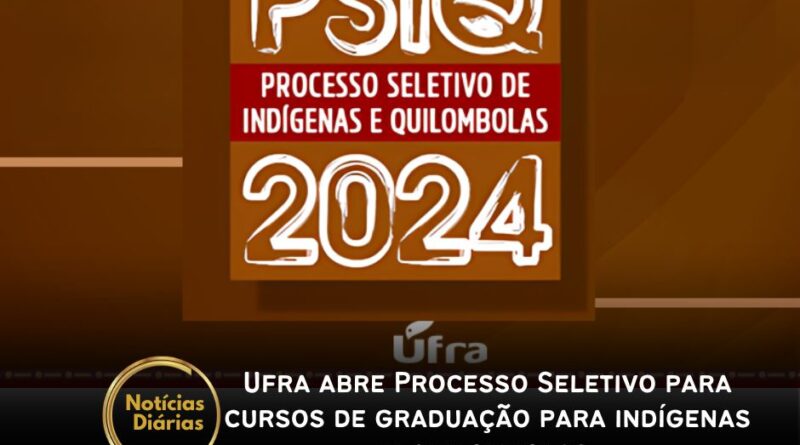 A Universidade Federal Rural da Amazônia (Ufra), por meio da Pró-reitoria de Ensino (Proen), divulgou um edital inédito para a instituição, o Processo Seletivo de indígenas e quilombolas (PSIQ 2024) com 168 vagas nos cursos de graduação.