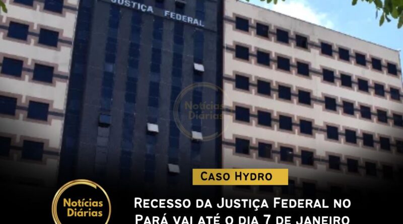 A Justiça Federal em todo o Pará, incluindo a sede da Seção Judiciária, em Belém, e as Subseções de Santarém, Marabá, Altamira, Castanhal, Redenção, Paragominas, Tucuruí e Itaituba, suspendeu o expediente nas áreas judicial e administrativa a partir da sexta-feira, dia 20 dezembro, quando teve início o recesso forense. As atividades normais deverão ser retomadas a partir de 7 de janeiro de 2025, uma terça-feira.