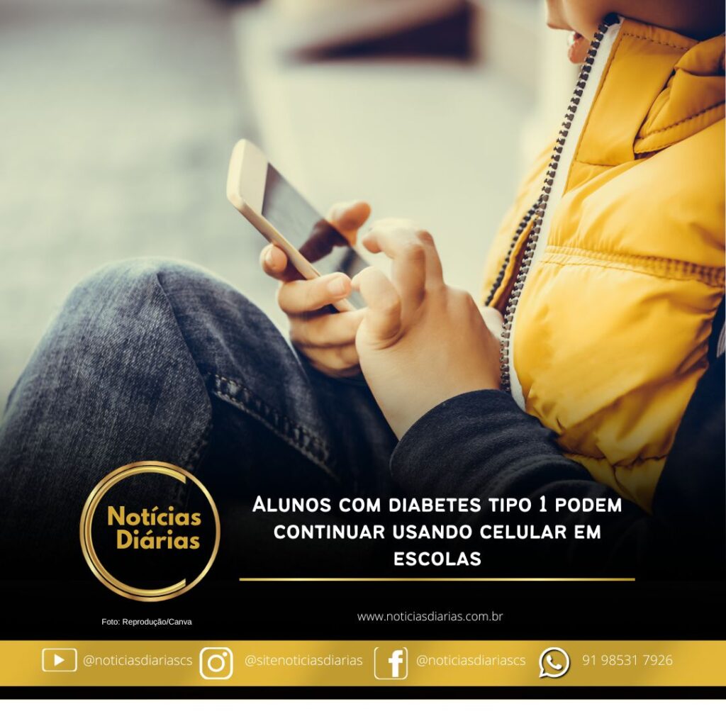 Alunos com diabetes tipo 1 podem continuar usando celular em escolas