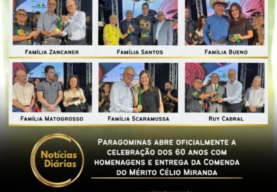 Paragominas iniciou as comemorações de seus 60 anos com a entrega da Comenda do Mérito Célio Miranda, honraria concedida a personalidades e instituições que contribuíram para o crescimento da cidade.