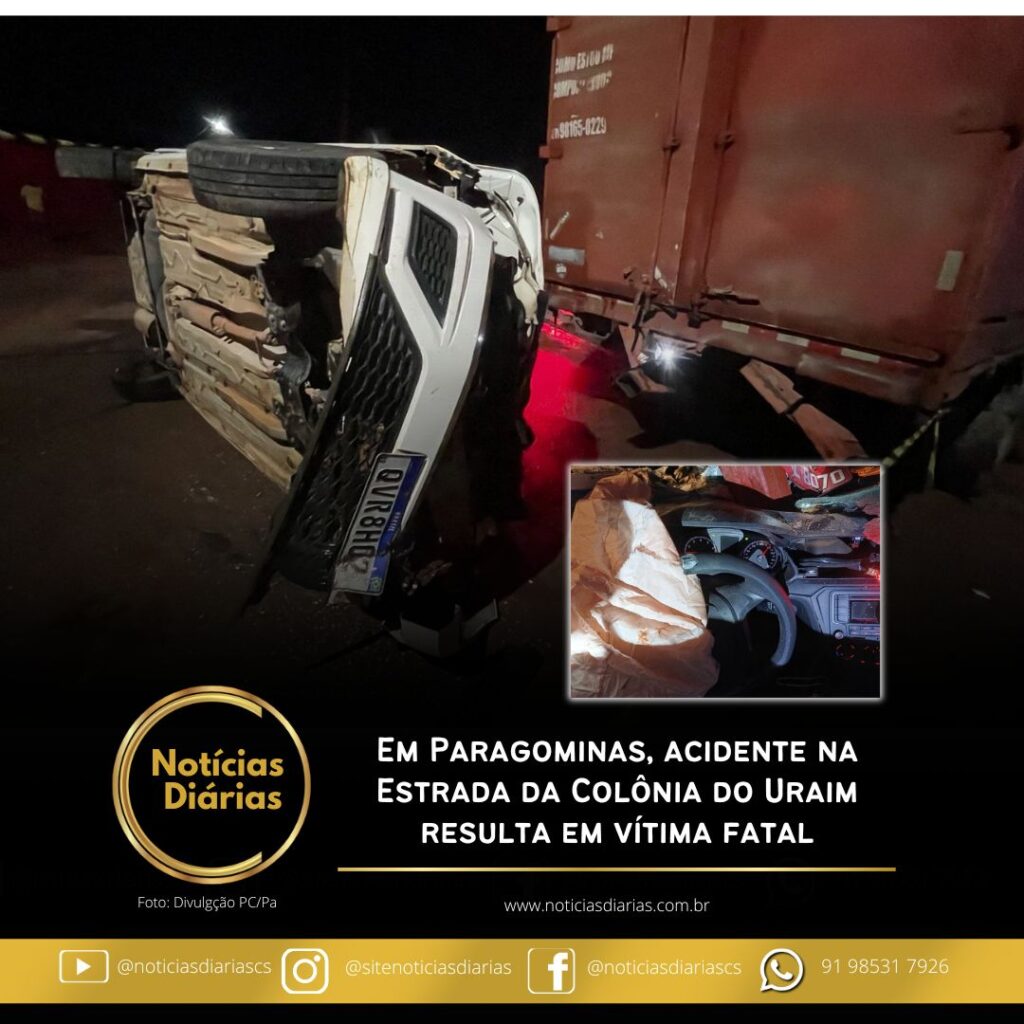 Um acidente de trânsito com vítima fatal foi registrado no final da noite de sexta-feira, dia 07 de março, da estrada da Colônia do Uraim, próximo uma indústria de produção de placas de MDF, em Paragominas.